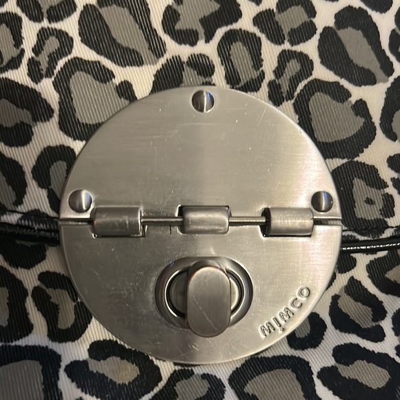 Mimco Bags Mimco Worker Laptop Bag Leopard Print And Black Patent